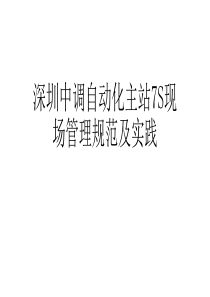 自动化主站7S现场管理规范及实践（PPT37页)
