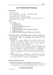 骨骼肌的收缩特性-Lab7SkeletalMus