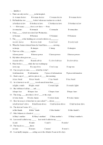 高中英语语法-名词练习题