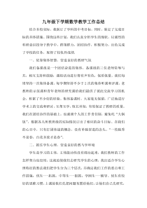 初中数学【9年级下】工作总结2