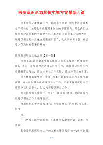 医院意识形态具体实施方案最新5篇