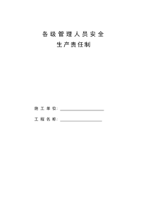 01各级管理人员安全生产责任制_表格类模板_表格模板_实用文档