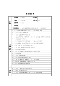化验班长职位说明书