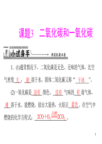 第六单元 课题3 二氧化碳和一氧化碳