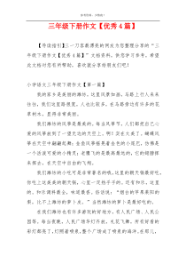 三年级下册作文【优秀4篇】