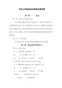 1号食品安全预案 Microsoft Word 文档