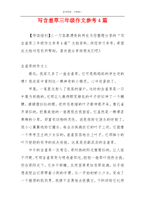 写含羞草三年级作文参考4篇