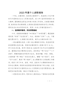 镇党员干部2023年度个人述职报告