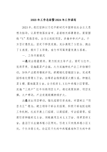 2023年工作总结暨2024年工作谋划