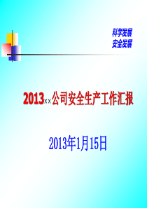 XXXX年矿业公司安全生产工作汇报