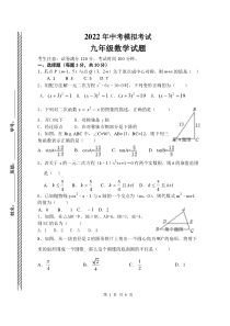 广东省湛江市经开区2022年中考模拟数学试卷