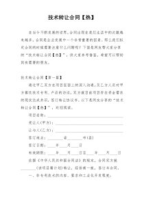 技术转让合同【热】