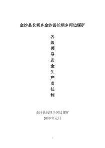 各级领导安全生产责任制