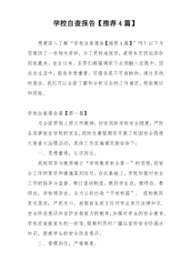 学校自查报告【推荐4篇】