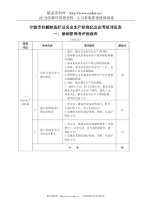 宁波市机械制造行业安全生产标准化企业考核评定表(doc42页)