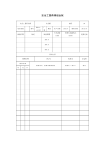 安全工器具明细台帐1