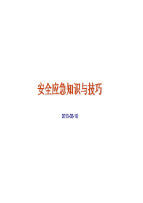 安全应急知识与技巧