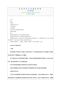 安全文化建设导则