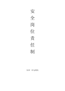 安全生产岗位责任制