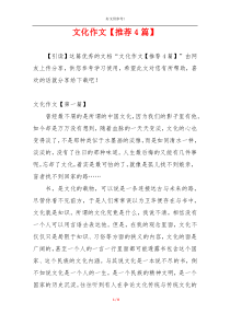 文化作文【推荐4篇】