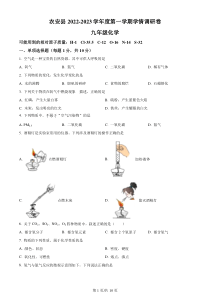吉林省长春市农安县2022-2023学年九年级上学期期中化学试题