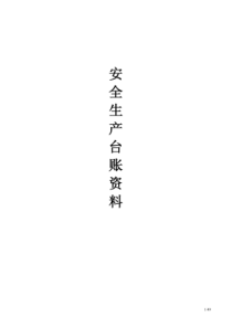安全生产管理台账(全套)