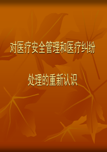 安全管理和纠纷处理的重新认识(刘宇)