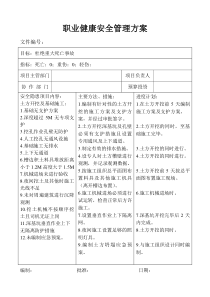 安全管理方案a