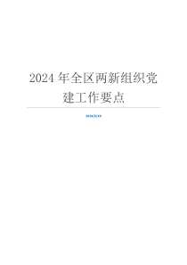 2024年全区两新组织党建工作要点