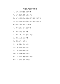 施工企业安全生产责任制
