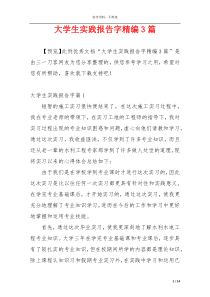 大学生实践报告字精编3篇