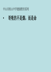 班会课件之健康安全系列_哥吸的不是烟而是命（PPT35页)