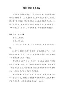 婚前协议【4篇】