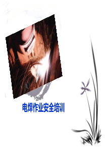 电焊作业安全培训（PPT31页)