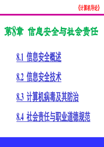 第8章信息安全与社会责任