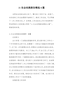 it社会实践报告精选4篇