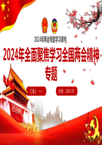 全面聚焦学习2024年全国两会精神专题精选课件｛两套供参考｝可删减