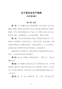 辽宁省安全生产条例