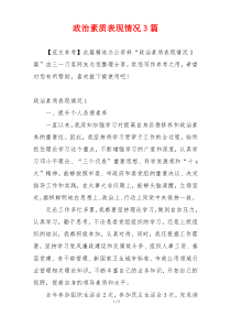 政治素质表现情况3篇