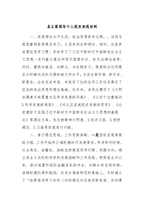 县主要领导个人现实表现材料
