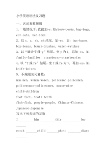 小学英语语法及习题