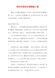 美的历程读后感精编3篇