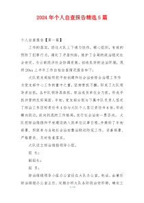 2024年个人自查报告精选5篇