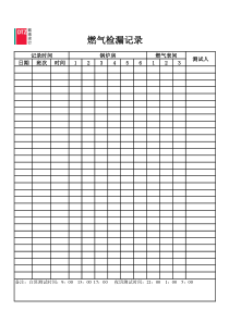 燃气检查记录表