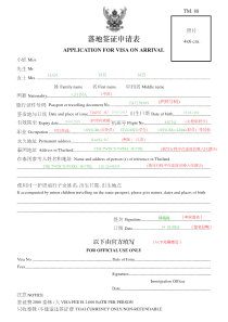 泰国落地签表格(对照模板)-(1)