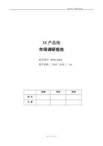 市场调研报告模板