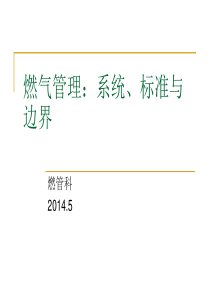 燃气管理：系统、标准与边界