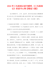 2024年三毛流浪记读书感受_《三毛流浪记》的读书心得【精选5篇】