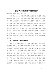 消防大队党委班子述职报告