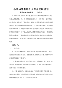 小学体育教师个人专业发展规划.刘印武